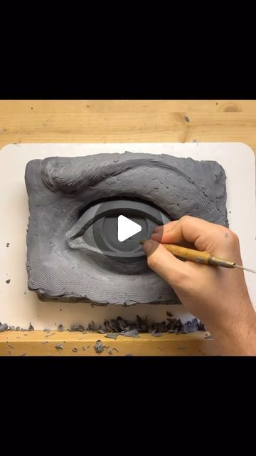 278K views · 43K likes | Gabriel Vinas on Instagram: "Sculpting an Eye in Clay. Footage from a live demonstration for my portrait sculpting and anatomy course at @asuschoolofart  . . . #artreel #art #sculpture #arttutorials #timelapse #processvideo #sketch #ceramics #portrait #reelsart #arttrends #artchallenge #artistoninstagtam #artofinstagram #clay #clayart #anatomy #eyestudy" Clay Eyes Sculpture, Pottery Inspiration, Sculpting Tips, Clay Faces, Eye Study, Clay Tiles, Ceramic Eye, Sculpture Images, Sculpting Tutorials