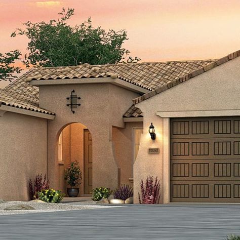 New Homes at Cabezon in Rio Rancho, New Mexico | Pulte Rio Rancho New Mexico, Houses In Mexico, Pulte Homes, Stucco Walls, Mediterranean Home Decor, Spanish Style Homes, Red Roof, Spanish House, Southwest Style