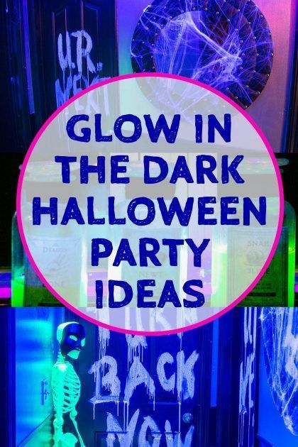 Make your friends glow and add some spookiness to your Halloween party or haunted house with these glow in the dark party ideas for Halloween #entertainingdiva #halloweendecor #diyhalloween #halloweendecorating Glow In The Dark Party Ideas Halloween, Glow In The Dark Halloween Games, Halloween Basement Party, Glow In The Dark Halloween Party Ideas, Haunted Basement Ideas, Halloween Glow Party Ideas, Halloween Basement Decorations, Black Light Halloween Party, Glow In The Dark Halloween Decorations