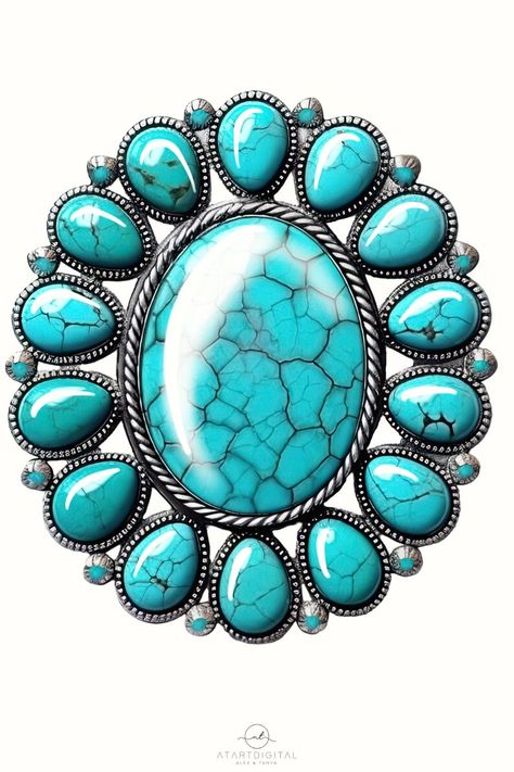 Blue Turquoise Gemstone Western Sublimation Designs Instant - Etsy Turquoise Jewelry Painting, Turquoise Illustration, Turquoise Drawing, Turquoise Gem, Western Turquoise, Western Sublimation Designs, Turquoise Artwork, Western Logo, Stone Tattoo