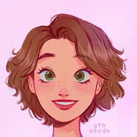 g i a 🌷 on Instagram: "punzie 🌷 bob edition !!  I would like to apologize for being such a massive bob hater when this movie first came out 🤧 I was a very upset ten year old who had long hair and hated haircuts. I’ve changed and grown since then 😌✨🌷💗💫  #rapunzel #tangled" Short Haired Rapunzel, Rapunzel Hair Short, Short Rapunzel Haircut, Rapunzel Haircut Short, Rapunzel Hairstyle Short, Rapunzel Short Hair Aesthetic, Rapunzel Cut Hair, Character Design Short Hair, Rapunzel Short Haircut