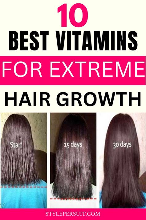 Achieving luscious, healthy locks is a desire shared by many, and while external treatments play a role, nourishing your hair from within is equally crucial. A balanced diet rich in essential vitamins and minerals can significantly impact hair growth, strength, and overall health. If you're looking to boost your mane's growth potential, here are the ten best vitamins known for promoting extreme hair growth. Best Vitamins For Hair Growth, Vitamins For Hair, Grow Natural Hair Faster, Quick Hair Growth, Thick Hair Growth, Rapid Hair Growth, Extreme Hair Growth, How To Grow Your Hair Faster, Hair Mask For Growth