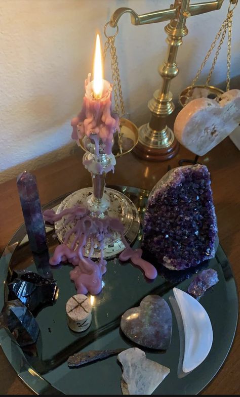 The Morrigan Altar, Gothic Victorian House, Aphrodite Cabin, Sacred Space Altar, Spiritual Angels, Aphrodite Aesthetic, Witchcraft Altar, Crystal Room, Witches Altar