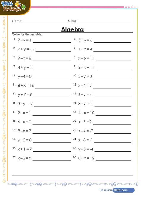 Simple Algebra Worksheets, Algebra Worksheets For Grade 6, High School Math Worksheets, High School Worksheets Free Printable, 7th Grade Math Worksheets Free Printable, 6th Grade Math Worksheets Free Printable, 7th Grade Worksheets, High School Worksheets, Algebra 1 Worksheets