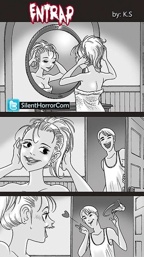 Silent Horror Comic Full, Silent Horror Comics, Scary Comics, Creepy Comics, Silent Horror, Romantic Comics, Short Horror Stories, Horror Drawing, Horror Tale