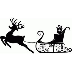 Silhouette Design Store - Search Designs : reindeer and sleigh