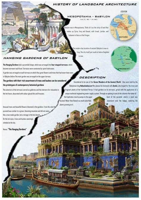 Hanging Gardens Of Babylon Aesthetic, Babylon Gardens Hanging, Hanging Gardens Of Babylon Drawing, Hanging Gardens Of Babylon Architecture, 7 Wonders Of The Ancient World, Seven Wonders Of The Ancient World, Gardens Of Babylon Art, Hanging Gardens Of Babylon Art, Gardens Of Babylon Tattoo