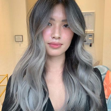 Silver Toned Blonde Hair, Silver Balayage Hair, Toned Blonde Hair, Balayage Silver, Silver Balayage, Ash Gray Hair Color, Blonde Hair Balayage, Ash Blonde Hair Balayage, Balayage Hair Grey