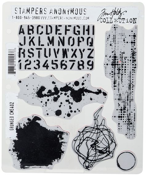 PRICES MAY VARY. These red rubber stamps come mounted on cling foam so you can use them with any acrylic block (sold separately) Great for using with Tim's signature distressing techniques! Stamps come on a 3-hole punched sheet for easy storage in the Tim Holtz Stamp Storage Binder (also sold separately) This package contains an assortment of cling rubber stamps mounted on an 7x8. 5 inch backing sheet Comes in a variety of designs Each sold separately. Made in USA. A Alphabet, Stamp Storage, Paint Brush Art, Ranger Ink, Stamp Pad, Mixed Media Projects, Amazon Art, Scrapbook Paper Crafts, Tim Holtz