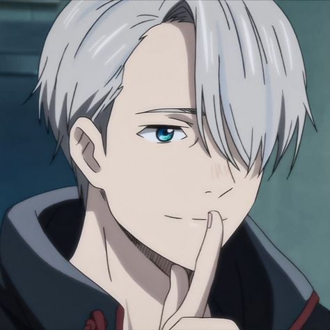 Ice Icon, Hands On Face, Yuri On Ice Comic, Viktor Nikiforov, Victor Nikiforov, Yuri Katsuki, Mbti Character, Yuri On Ice, Handsome Anime