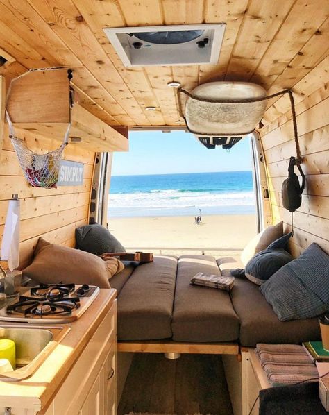 25 Van Life Ideas For Your Next Campervan Conversion Van Life Ideas, Inside Tiny Houses, Kombi Food Truck, Diy Van Conversions, Kombi Home, Van Life Diy, Campervan Interior, Van Home, Camper Van Conversion