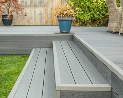 decking-trims Deck Trim Ideas, Composite Decking Steps, Deck Fascia, Brick Garden Edging, Deck Skirting, Fascia Board, Composite Decking Boards, Deck Steps, Brick Garden