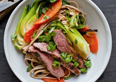 Your next weeknight dinner is this steak stir fry recipe. We like skirt steak… Soba Noodle Recipe, Quick Stir Fry Recipes, Steak Stirfry Recipes, Soba Noodle Bowl, Asian Steak, Soba Noodles Recipe, Delicious Family Dinners, Soba Noodle, Noodle Recipe