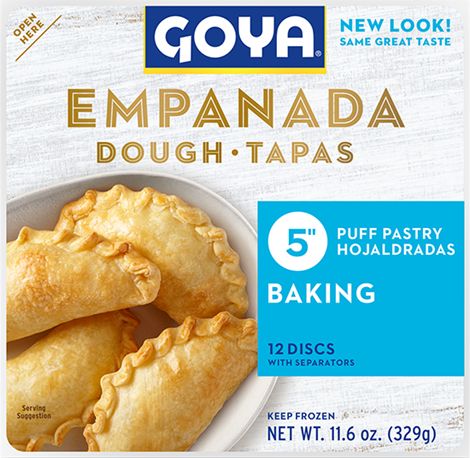 Empanada Dough-Puff Pastry for Baking - Empanada Dough for Baking | Goya Foods Michigan Pasties, Tailgate Party Foods, Meat Pie Recipes, Goya Recipes, Mexican Easy, Homemade Empanadas, Easy Empanadas Recipe, Guava And Cream Cheese, Baked Empanadas