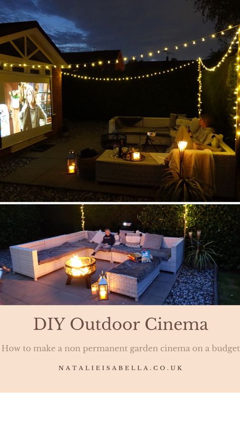 How I created a non-permenant outdoor cinema without breaking the bank Garden Projector, Garden Cinema, Cinema Idea, Outdoor Cinema, The Bank, Diy Outdoor, Projector, Outdoor Gardens, For Kids