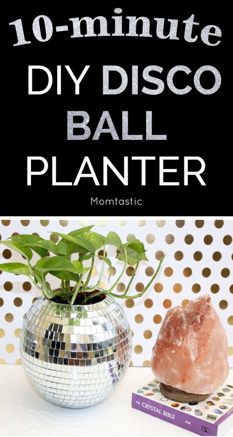 DIY disco ball planter How To Make A Disco Ball Planter, Diy Disco Ball Planter, Disco Planter, Mirrorball Planter, Disco Ball Planter, Disco Ball Plant Pot, Disco Ball Plant Holder, Disco Ball Pots & Planters, Diy Disco Ball