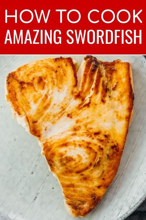 Cooking Swordfish Steaks, Fried Swordfish Recipes, Broiled Swordfish Recipes, Swordfish Recipes Pan Seared, Swordfish Dinner, Pan Seared Swordfish, Swordfish Steak Recipe, Recipes Lasagna, Optavia Meals