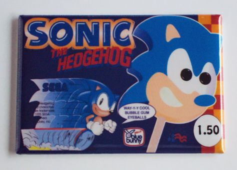 Sonic the Hedgehog Ice Cream Fridge Magnet by BlueCrabMagnets, $6.25 Sonic Ice Cream, Ice Cream Fridge, Spaghetti Ice Cream, Licorice Ice Cream, Blue Bunny Ice Cream, Hedgehog Cookies, Sonic Ice, Ice Cream Sign, Lavender Ice Cream