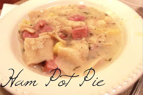 Dutch Ham Pot Pie, Ham Pot Pie Recipe, Ham Pot Pie, Pot Pie Recipe Easy, Ham Pie, Ham Dishes, Pennsylvania Dutch Recipes, Homemade Ham, Pot Pie Soup