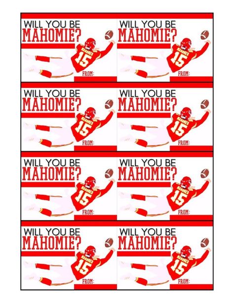 Kc Chiefs Free Printables, Kansas City Chiefs Valentine Boxes, Kansas City Chiefs Valentines, Football Valentines Cards Free Printable, Mahomes Valentines, Chiefs Valentines, Chiefs Valentines Cards, Chiefs Printables Free, Kansas City Chiefs Printables Free