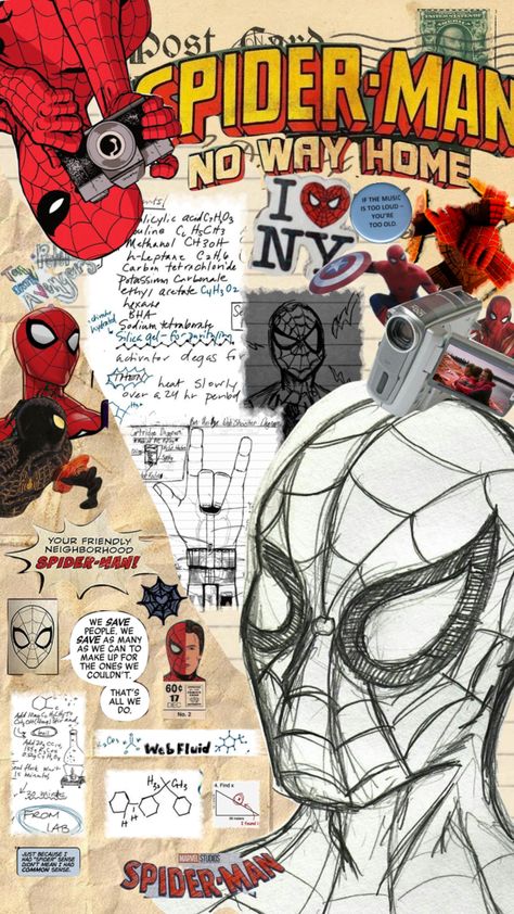 Goofy Spiderman, Poster Prints Aesthetic Spiderman, Spiderman Magazine, Wall Prints Spiderman, Spiderman Collage Wallpaper, Marvel Spiderman Comic, Collage Wallpaper Spiderman, Tab Wallpaper, Spiderman Things