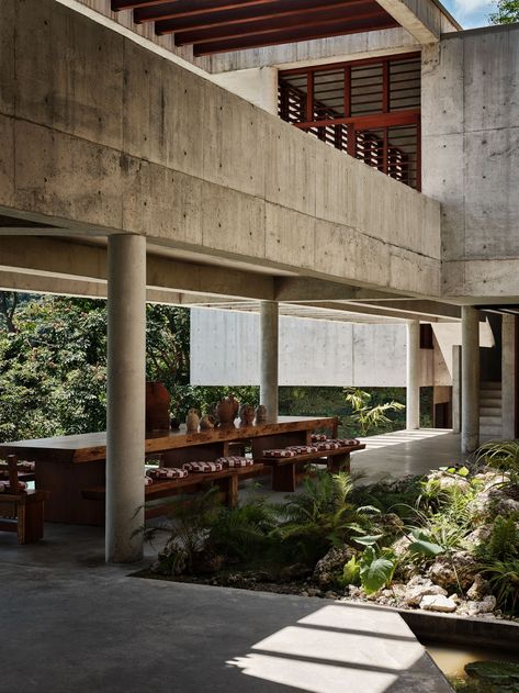 Landscape Elements, Open Door, Tropical Houses, Sense Of Place, Concrete Jungle, Entry Foyer, Brutalism, Minimal Art, Architectural Digest