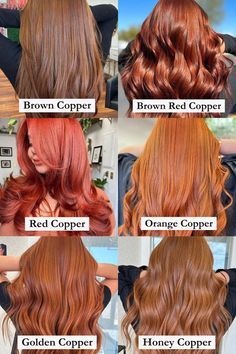 Hair Chart, Red Copper Hair Color, Hair Color Guide, Copper Red Hair, Shades Of Red Hair, Blonde Fashion, U Shaped Hair, Hair Color Chart, Hair Color Auburn