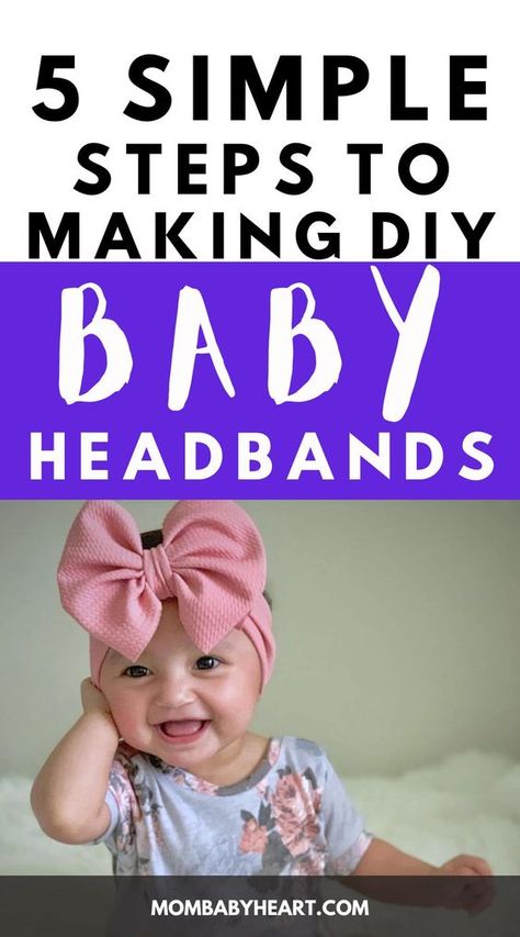 Diy Newborn Headbands No Sew, Preemie Headbands Diy, How To Make Newborn Headbands, Diy Infant Headwrap, Cloth Headbands Diy, Big Bow Headband Diy, Diy Newborn Bows Head Bands, Newborn Bows Headband Diy, How To Make Bow Headbands