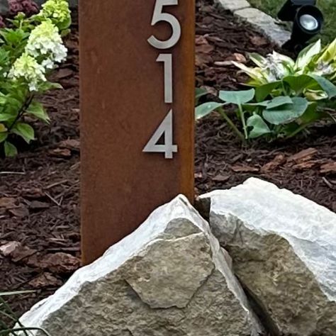 Vertical Address Sign House Address Address Plaque - Etsy Australia Number Ideas, House Address Sign, Address Signs, Address Numbers, House Number Sign, Address Plaque, Steel House, Great House, House Number