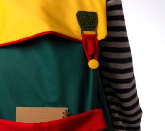 big laptop backpack color block green yellow red with crochet buckles Christmas gift for him under 80 Funky Backpacks, Backpack Crochet, Vegan Backpack, Big Backpack, Backpack Fabric, Crochet Flats, Fabric Backpack, Yellow Backpack, Big Backpacks