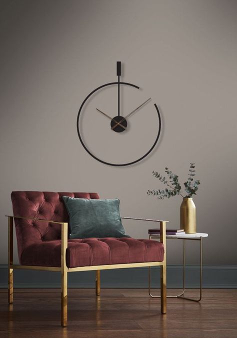 Modern Wall Clock Design, Minimalist Wall Clock, Large Wall Clock Modern, Minimalist Clocks, Minimalist Wall Clocks, Wall Aesthetic, Rustic Wall Clocks, Living Room Clocks, Room Unique