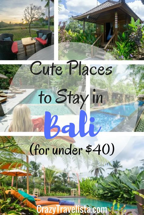 Cute Places to Stay in Bali with Amazing Views for Under $40/night (+ 1 Splurge!) Cute Places, Bali Baby, Voyage Bali, Bali Lombok, Bali Vacation, Bali Holidays, Bali Travel Guide, Bali Hotels, Midlife Women