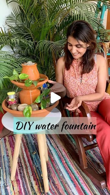 Diy Home Fountain, Terracotta Fountain Diy, Tabletop Water Fountain Diy, Diy Fountain Ideas, Small Setup, Small Water Fountain, Aquarium Shop, Diy Steps, Home Fountain