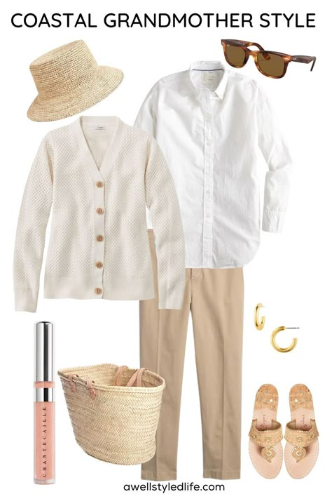 Monday Musings- Coastal Grandmother Style Costal Grandmother Clothes, Coastal Grandmother Chic, Coastal Grandma Style Clothes, Coastal Grandmother Work Outfits, Coastal Grandmother Shoes, Coastal Grandmother Fashion, French Riviera Style Outfits, Coastal Grandmother Aesthetic Outfits, Coastal Chic Outfit