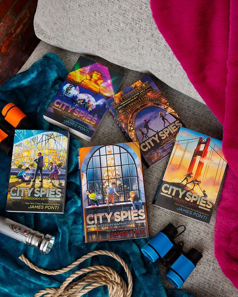 City Spies, Top Books To Read, Image Description, Middle Grades, Top Books, A Blanket, Binoculars, Flashlight, Cover Art