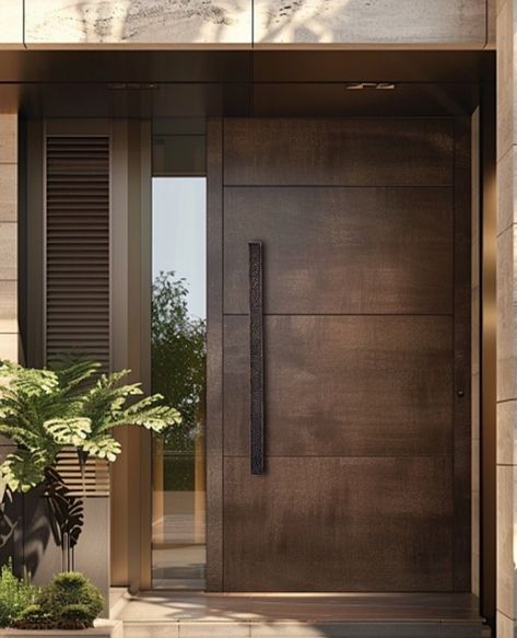 Add natural beauty to your doorstep with our BARK front door pull. Contemporary and modern design at its best. Home Entrance Door Design, Front Door Modern, Dominican Style, House Projects Architecture, House Front Door Design, Modern Entrance Door, Narrow House Designs, Contemporary Front Doors, Main Entrance Door Design