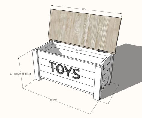 Toybox Ideas Diy, Farmhouse Toy Box, Toy Box Design, Diy Toy Box Plans, Personalized Toy Box, Farmhouse Toys, Baby Toy Box, Toy Box Plans, Wood Toy Box