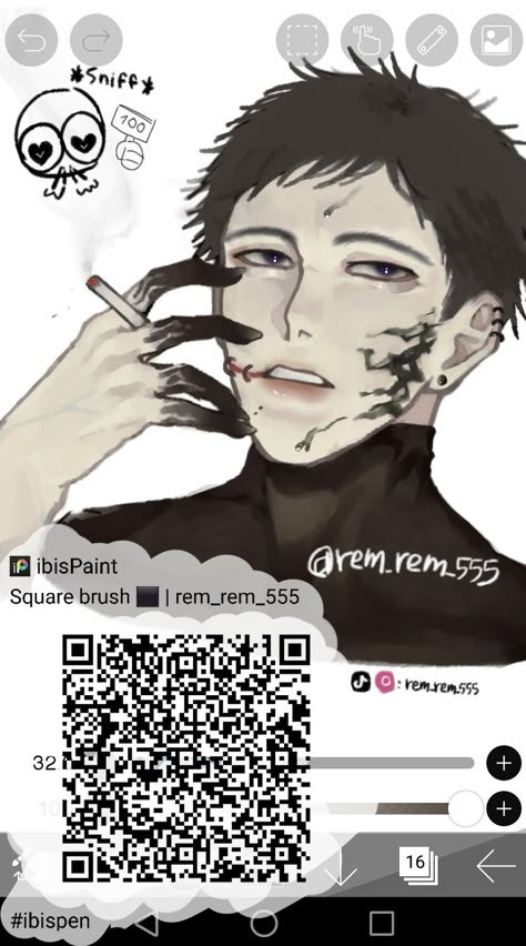 Anime fanart / OC / artstyle / ibispaint X Qr code brushes/ anime /drawing /Anime boy Ibispaintx Brushes Gacha Life, Smooth Lineart Ibis Paint, Ibispaintx Sketch Brush, Ibis Paint Brushes For Lineart, Blending Qr Code Ibispaint, Procreate Ibispaint Brush, Best Ibis Paint Brushes For Lineart, Manga Lineart Brush Ibis Paint, Ibispaint X Brushes Qr Code Coloring