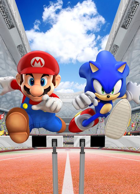 Promotional Art - Mario & Sonic at the Olympic Games Art Gallery Mario And Sonic, Shadow Sonic, Sonic Party, Sonic Birthday, The Olympic Games, Mario Nintendo, Sonic And Amy, Sonic Fan Characters, Super Mario Art