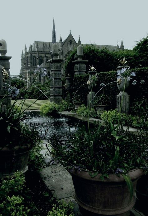 Kate Daniels, Gothic Manor, Mansion Aesthetic, Gothic Mansion, Pastel Heart, Manor Garden, Goth Garden, Dark Castle, Gothic Castle