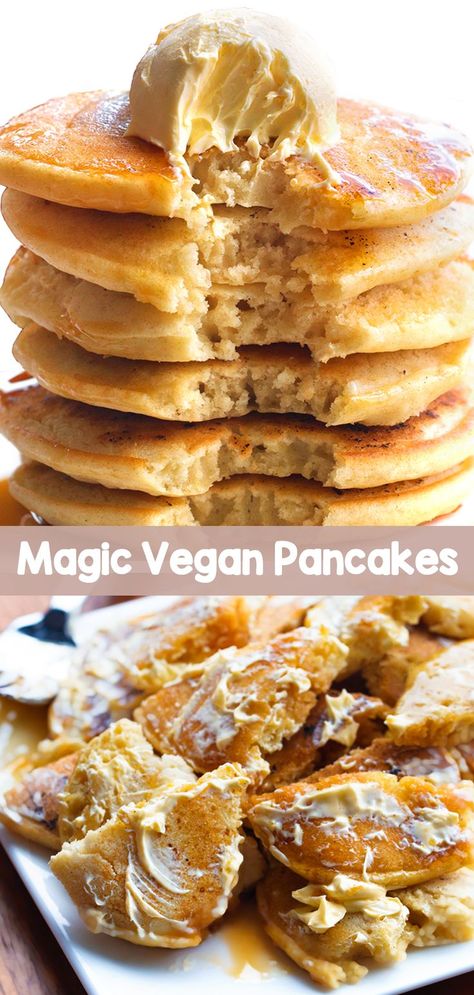 How to make the best fluffy vegan pancakes, with just a few basic ingredients and endless flavor possibilities #vegan #breakfast #pancakes #recipe #veganpancakes #pancakerecipe #veganbreakfast #eggfree #dairyfree #breakfastrecipe #healthy #healthybreakfast Easy Vegan Pancakes, Best Fluffy Pancakes, Healthy Vegan Pancakes, Vegan Pancake Recipe, Best Vegan Pancakes, Fluffiest Pancakes, Pancakes Fluffy, Vegan Pancake, Vegan Pancake Recipes