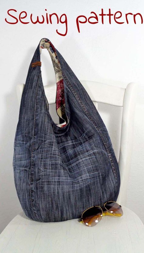 Sewing patterns and tutorials. Photo instructions. PDF sewing patterns. DIY denim bags Denim Hobo Bag Pattern, Hobo Bag Pattern Free Sewing Tutorials, Hobo Bag Patterns To Sew, Sew Hobo Bag, Boho Bag Pattern Free, Diy Hobo Bag, Sashiko Bags, Hobo Bag Tutorials, Denim Hobo Bag