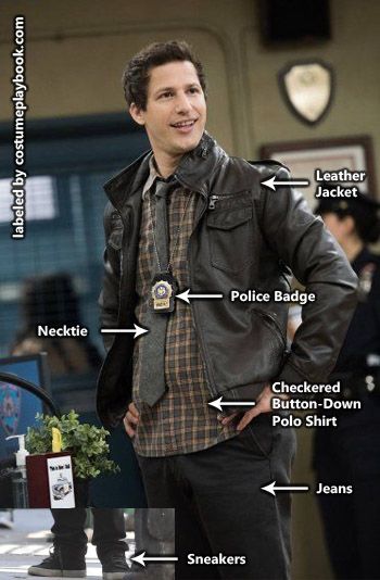 Brooklyn Nine Nine Costumes, Jake Peralta Halloween Costume, B99 Halloween Costume, Brooklyn Nine Nine Halloween Costume, Jake Peralta Costume, Brooklyn 99 Halloween Costume, Jake Peralta Outfit, The Office Halloween Costumes, Halloween Costumes Bff