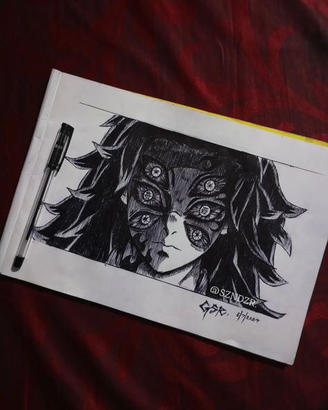 Drawing Upper Moons (2/6), Kokushibo from Demon slayer. My third ballpoint pen work, do rate it What should I draw next?! #jujutsukaisen #anime #naruto #manga #onepiece #attackontitan #demonslayer #otaku #myheroacademia #animeedits #gojosatoru #blackclover #kimetsunoyaiba #dragonball #tokyorevengers #jujutsukaisenedit #animememes #tokyoghoul #animeart #hunterxhunter #bleach #deathnote #jjk #narutoshippuden #haikyuu #bokunoheroacademia #shingekinokyojin #animeedit #art #sukuna Pain From Naruto, Guts From Berserk, Black Pen Drawing, Upper Moons, What Should I Draw, Sung Jinwoo, Bleach Pen, Pen Work, Naruto Manga