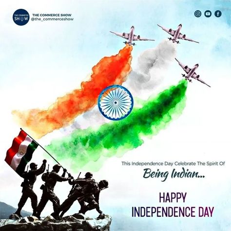 Let's celebrate the spirit of freedom together! Wishing you a Happy Independence Day 🇮🇳🇮🇳 Follow @the_commerceshow @the_commerceshow @the_ayushgoyal . . . #thecommerceshow #go_fancy_with_accountancy #happyindependenceday #happyindependenceday🇮🇳 #happyindependenceday2024 #happy78thindependenceday #independenceday #india #indian #bhartiya #bharat #hindustan #instagram #instahappy #instadaily #commercelife #commerce #cbse #commercestudents #accountancy #agrapeople #businessstudies #economics Incredible India Posters, Thanks For Birthday Wishes, Republic Day Photos, Independence Day Drawing, Happy Propose Day, India Poster, Republic Day India, Propose Day, Independence Day India