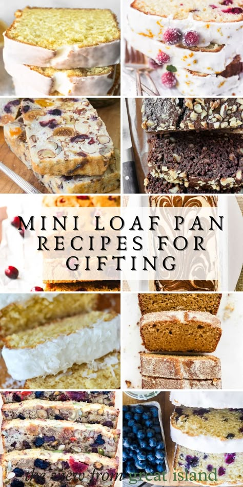 My collection of holiday quick breads, loaf cakes, and pound cakes are perfect for baking in mini loaf pans for holiday gifting! Birthday Cake Bread, Christmas Mini Loaf Cake Recipes, Mini Quick Breads, Mini Loaf Pan Dessert Recipes, Mini Cake Loaf Recipes, Christmas Quick Breads Holiday Gifts, Holiday Breads For Gifts, Mini Loaf Pan Desserts, Holiday Quick Breads