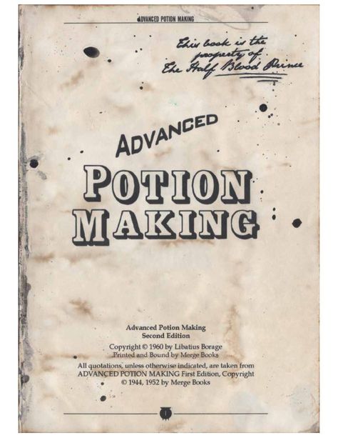 Potion Making Harry Potter, Harry Potter Book Covers Printable, Advanced Potion Making, Harry Potter Spell Book, Harry Potter Scrapbook, Harry Potter Journal, Classe Harry Potter, Harry Potter Book Covers, Harry Potter Props