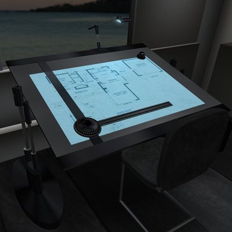 ikon.ELITE Drafting Table Architect's Desk Engineer's Table Engineer's Desk by E… Electric Drafting Table, Architect Desk Workspaces, Architecture Drafting Table, Drafting Table Ideas, Engineer Desk, Hobby Room Design, Architect Desk, Architect Table, Drafting Tables