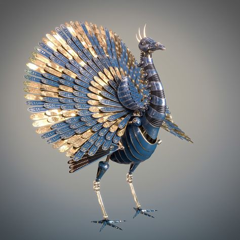 Welded Animals, Metal Peacock, Animal Skeleton, Peacock Costume, Mechanical Animals, Animal Skeletons, Key Art, Welding Art Projects, Metal Works