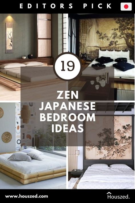 Get inspired with our Japanese Bedroom Ideas. Our images showcase the best bedroom styles from Japan, taking your style ideas to the next level ...Trust Houszed. #japanesebedroomideas #japanesebedroominteriordesign #japanesebedroominterior #japanbedroomideas #japanesebedroom #japanesebedroomideaszen #japanesebedroomideasmodern Cozy Farmhouse Bed, Japanese Floor Bed, Japanese Bedrooms, Simple Bed Design, Japan Bedroom, Modern Japanese Bedroom, Bedroom Japanese Style, Japanese Bedroom Ideas, Asian Inspired Bedroom